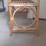 Mid century bamboo wicker console table Image 4