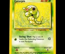 Caterpie 69/110 Common Legendary Collection Pokemon Card 2000 WOTC Vintage
