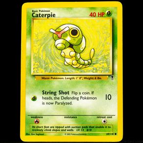Caterpie 69/110 Common Legendary Collection Pokemon Card 2000 WOTC Vintage
