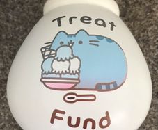 "Treat Fund" Cat Money Box/ Coin Jar