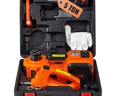 Electric Hydraulic Car Floor Jack 5 Ton 12V w/Impact Wrench Inflator Pump