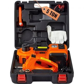 Electric Hydraulic Car Floor Jack 5 Ton 12V w/Impact Wrench Inflator Pump