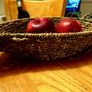 Woven apple-shaped fruit basket - excellent condition Image 4