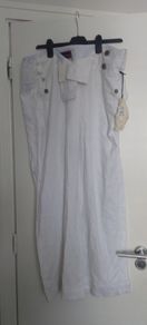 river island white linen trousers size 16