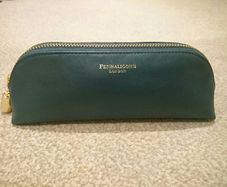 Teal Penthaligons small leather cosmetic case