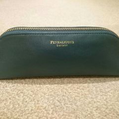Teal Penthaligons small leather cosmetic case