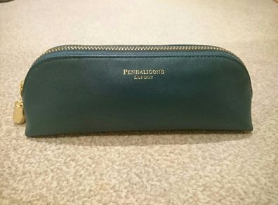 Teal Penthaligons small leather cosmetic case