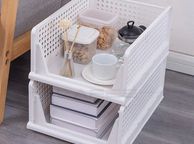 main image for ad Organize Clapboard rack Wardrobe Storage Partition rack kitchen shelf Combinable Toy Storage rack FoldableClothing storage shelf