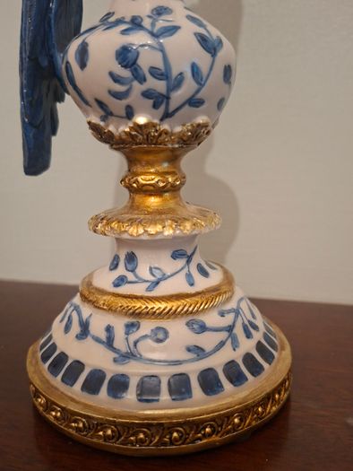 Blue Parrot Candlestick
