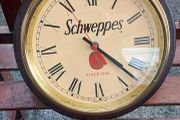 Schweppes advertising pub wall clock ,very clean nice condition working, see pictures for condition,sold as seen .