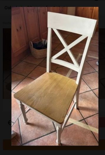 Oak chairs.50 euros for 4 chairs.