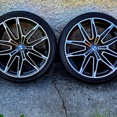 R20 5X120 BMW 930M staggered alloy wheels with tyres