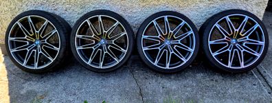 R20 5X120 BMW 930M staggered alloy wheels with tyres