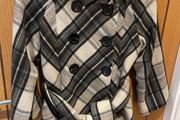 Zara Plaid Peacoat