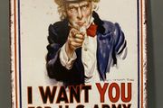 Uncle Sam Tin Metal Sign