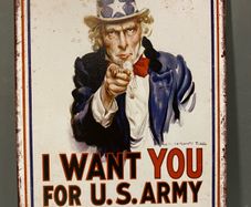 Uncle Sam Tin Metal Sign