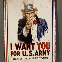 Uncle Sam Tin Metal Sign
