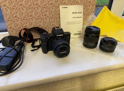Canon M50 with 3 lenses