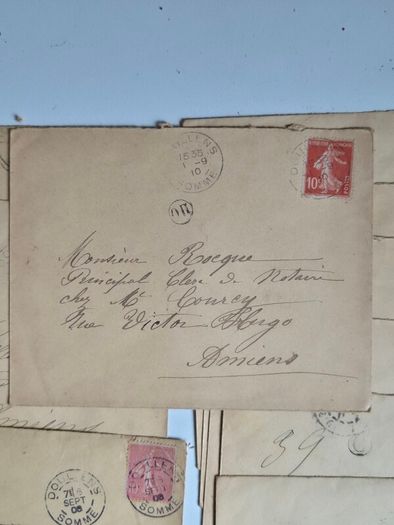 Antique Collection: 10 Vintage French Handwritten Letters Envelopes 1901-1910 Beautiful Calligraphy Paris Hotel History Ephemera Lot