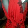 Red floral midi dress size UK8/10 EU36/38 Postage included Image 3