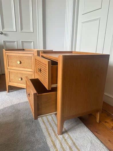 Pair of Caseys Kawali Rattan Bedside Tables