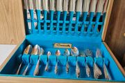 The Finest Silverplate  Anti-Tarnish "Community" Cutlery Canteen 59 pc Set