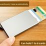 Aluminium credit card holder. Black / silver. Image 4