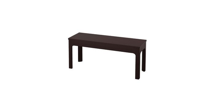 bench Ikea black brown heavy