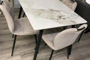 Rectangle or Round Dining Table With 4 Chairs