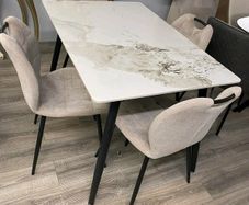 Rectangle or Round Dining Table With 4 Chairs