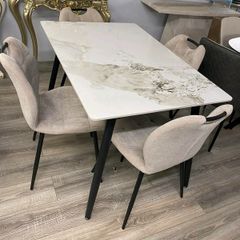 Rectangle or Round Dining Table With 4 Chairs