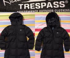 Trespass Waterproof Padded Hooded Jacket, Black