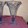 Pair of Antique Art Deco Czech Stolzle/Hermanova Hut Glass vases Image 3