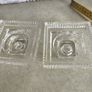 Set Of 2 Galway Crystal Square Candleholder Or Night Light Holders. Image 2