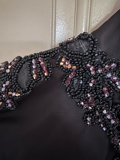 Heavily embellished limited edition exaggerated fringe cape cult piece