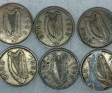 Ireland 6d sixpence lot x6 1940 1942 1955 1960 1969