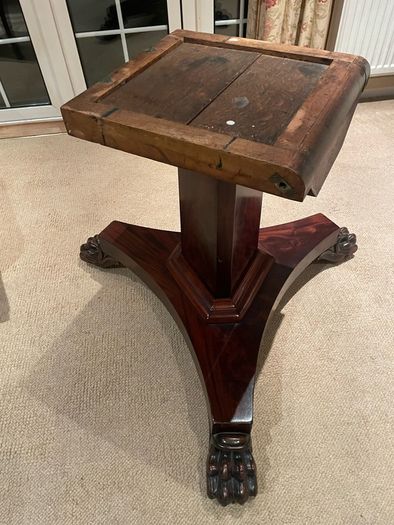 Antique dining table and 6 chairs.