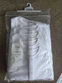 5 M&S Baby Sleep suits 0-3 months