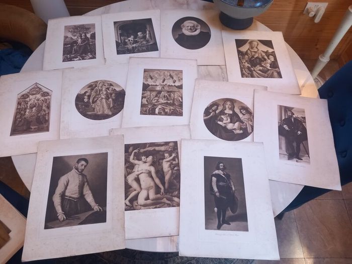 74 prints of paintings, D18 post 8e