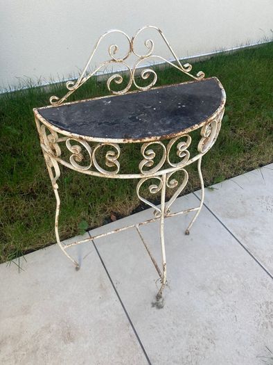 Vintage Console / Hall Table - Wrought Iron.