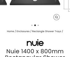 Shower Tray  1400x800 slate Gey