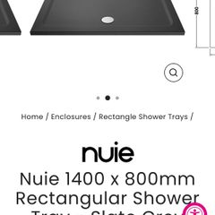 Shower Tray  1400x800 slate Gey
