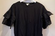 H&amp;M Sheer Ruffle Sleeve Top Size S!