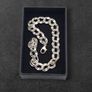 Vintage 925 Sterling Silver Double Link Charm Bracelet Image 2