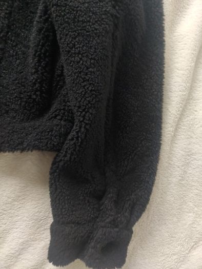 Bershka Black Teddy Fleece Jacket Size L