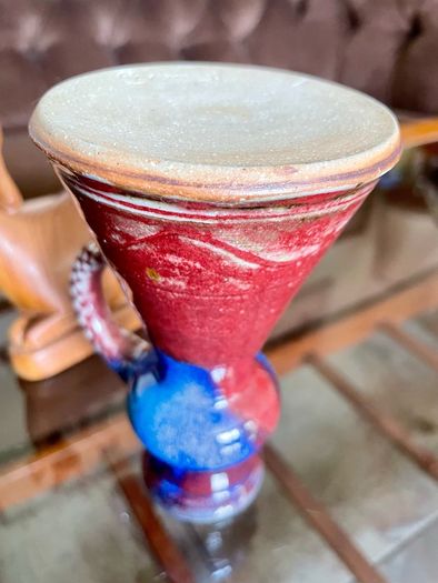 Vintage Glossy Michael Kennedy Sligo Handmade Candle holder with Stylised Handle