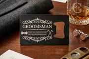 The Ultimate Groomsman Gift Laser-Engraved Steel Wallet Bottle Opener