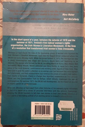 Monday At Gaj's: The Story Of The Irish Women's Liberation Movement by Anne Stopper