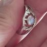 Vintage 925 sterling silver ring with moonstone. Image 7