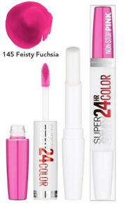 Maybelline SuperStay 24hr Dual Lipstick - 145 Feisty Fuchsia - New